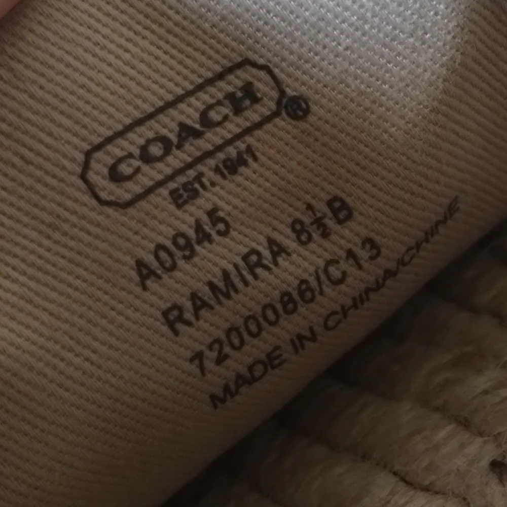 COACH Ramira Silver Glitter Lace Up Espadrilles Women's Size 8.5